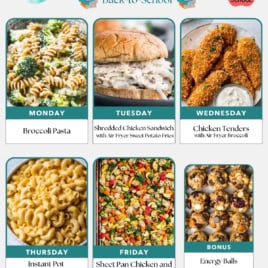 back to school meal plan for families and kids