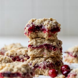 Stack of cranberry bars