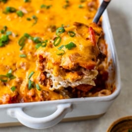 the best ground beef casserole in a dish