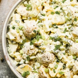 healthy potato salad with olive oil dressing