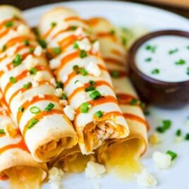 Baked Buffalo Chicken Taquitos