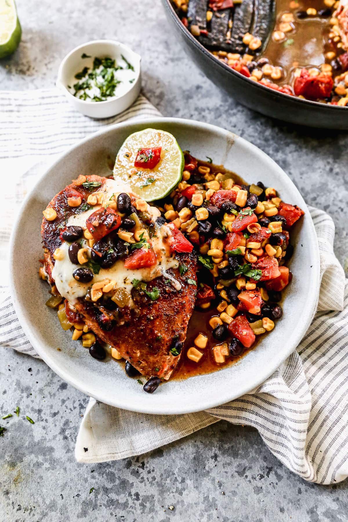 A serving of cowboy chicken in a bowl