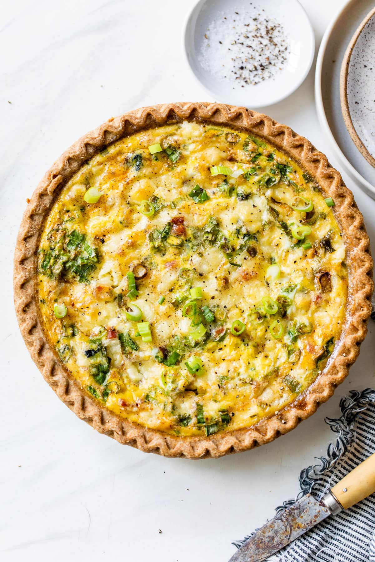 quiche in an easy pastry crust