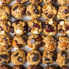 sheet pan full of no bake energy balls