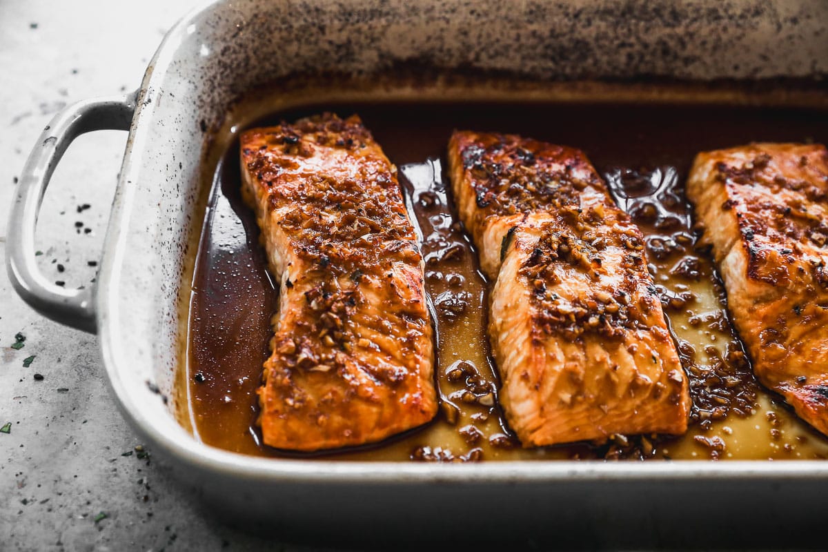 baked teriyaki salmon for bowls