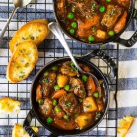 fall apart tender beef stew in a bowl