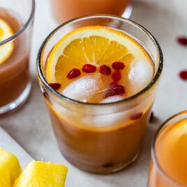 Rum punch in a glass