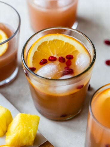 Rum punch in a glass