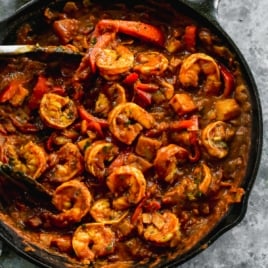 shrimp curry made with coconut milk