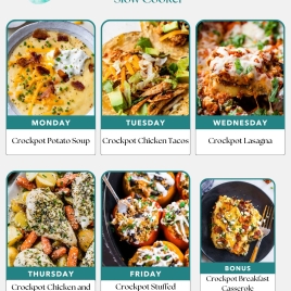slow cooker meal plan for easy week day meals
