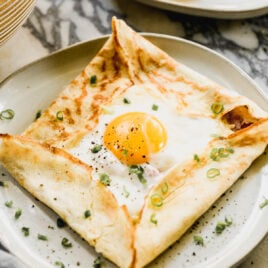 Savory crepes with egg